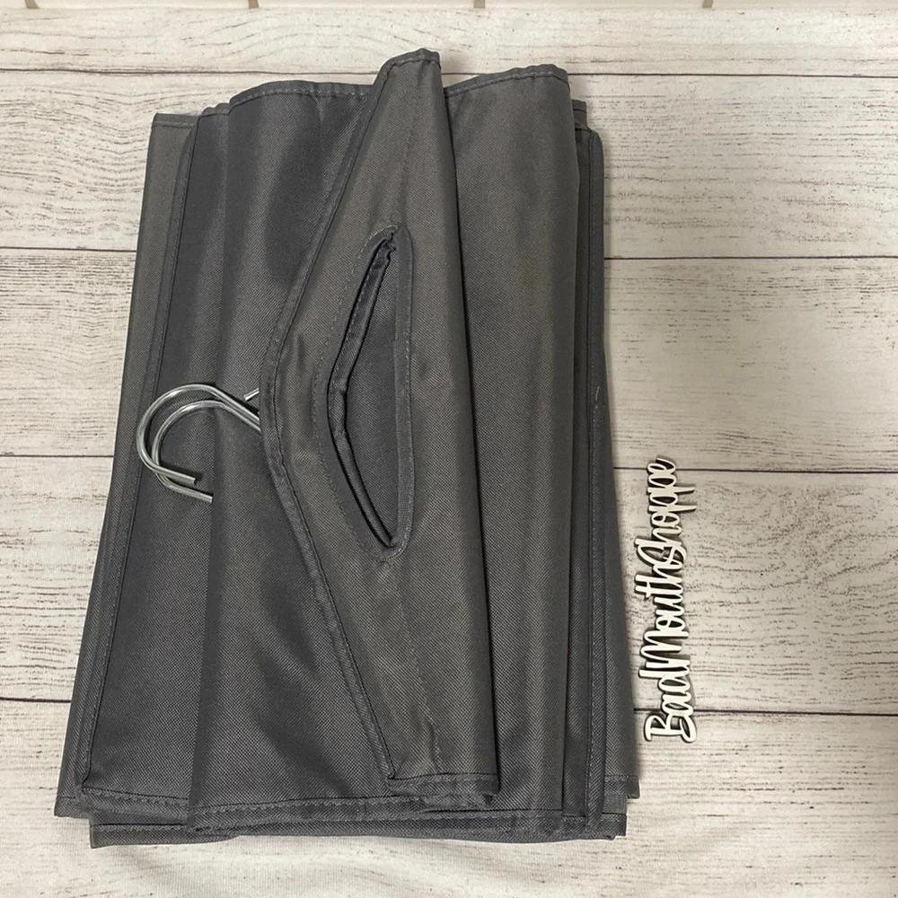 *2 Pack Slim Storage Hanging Laundry Hamper See-Through Mesh Front (1)